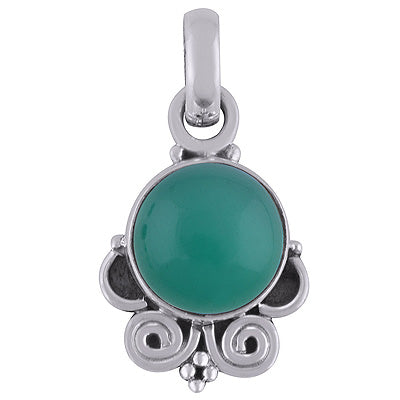 Green Onyx 925 Sterling Silver Pendant - R101807-7