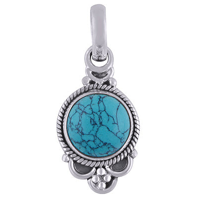 Turquoise 925 Sterling Silver Pendant - R101808-2
