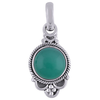 Green Onyx 925 Sterling Silver Pendant - R101808-7