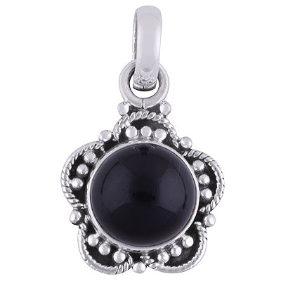 Black Onyx 925 Sterling Silver Pendant - R101809-12