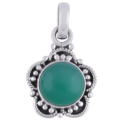 Green Onyx 925 Sterling Silver Pendant - R101809-7