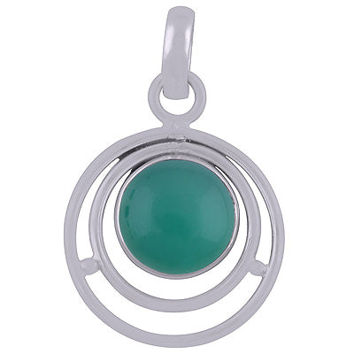 Green Onyx 925 Sterling Silver Pendant - R101814-7