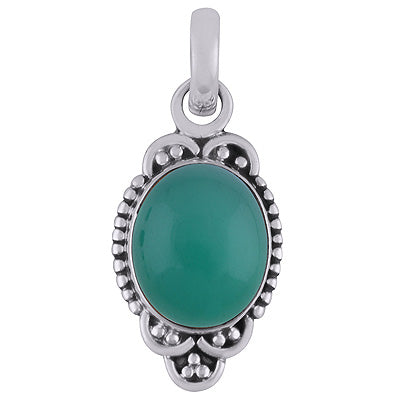 Green Onyx 925 Sterling Silver Pendant - R101826-7