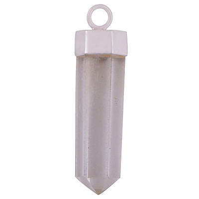 Beautiful Pencil Shape Gemstone Crystal 925 Sterling Solid Silver Pendant - R101892-6