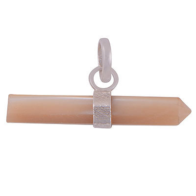 Gorgeous Handcrafted Pencil Shape Gemstone Mother of Pearl 925 Sterling Solid Silver Pendant - R101899-5