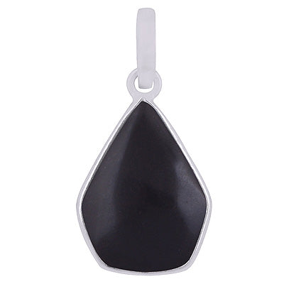 Stunning Gemstone Black Onyx Pentagon Shape 925 Sterling Solid Silver Pendant - R101909-14