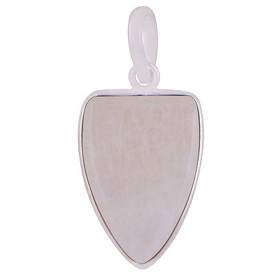 Gorgeous Gemstone Rainbow Moonstone Shield Shape 925 Sterling Solid Silver Pendant - R101911-2
