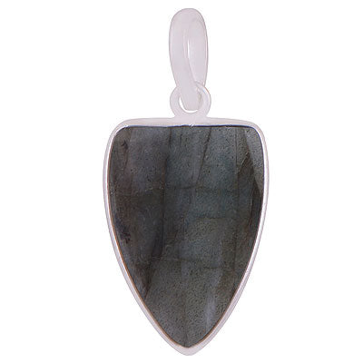 Gorgeous Gemstone Labradorite Shield Shape 925 Sterling Solid Silver Pendant - R101911-3