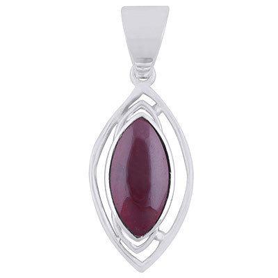 Stunning Work Around Garnet Marquise Shape 925 Sterling Solid Silver Pendants - R101942-2