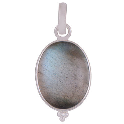 Gorgeous Rawa Work Around Bezel Labradorite Doublet Oval Shape 925 Sterling Solid Silver Pendant - R101961-2
