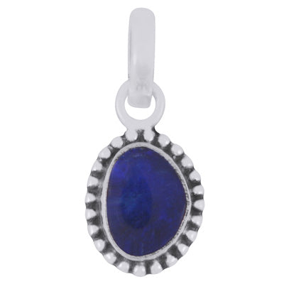 Stunning Oxidised Rawa Work Around Australian Opal Fancy Shape 925 Sterling Solid Silver Pendant - R101974-73