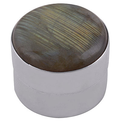 Gorgeous Huge Gemstone Labradorite Round Shape 925 Sterling Solid Silver Article Box - R1020001-3