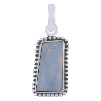 Classic Rawa Work Around Australian Opal Doublet Fancy Shape 925 Sterling Solid Silver Pendant - R102035-9