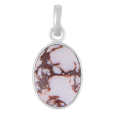 Classic Bezel Frame Around Wild Horse Jasper Oval Shape 925 Sterling Solid Silver Pendant - R102051-12