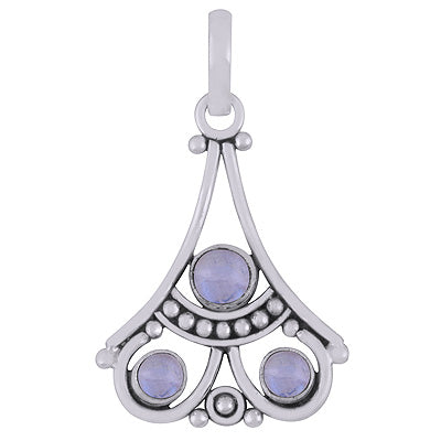 Gorgeous Gemstone Rawa & Wire Work Around Rainbow Moonstone Round Shape 925 Sterling Solid Silver Pendants - R102058-4