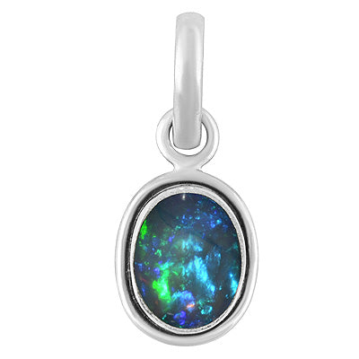 Plain Wire Around Ethiopian Black Opal Oval Shape 925 Sterling Solid Silver Pendants - R102067-1