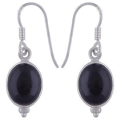 925 Sterling Silver Black Onyx Earrings - R1500235-25