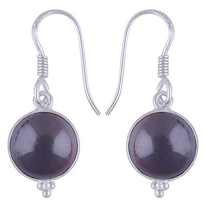 925 Sterling Silver Garnet Earrings - R1500383-2