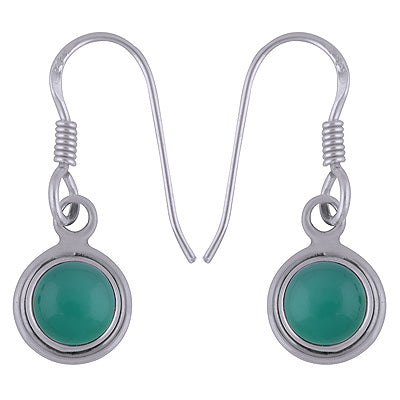 925 Sterling Silver Green Onyx Earrings - R1500499-38