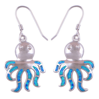 925 Sterling Silver Opal Earrings - R1501038-1