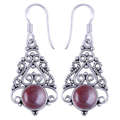 4.3gram Garnet Silver Earrings - R1501110-4