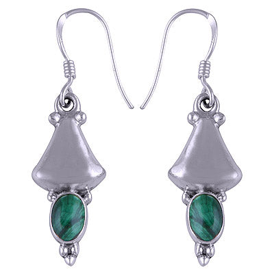 925 Sterling Silver Malachite Earrings - R1501127-24