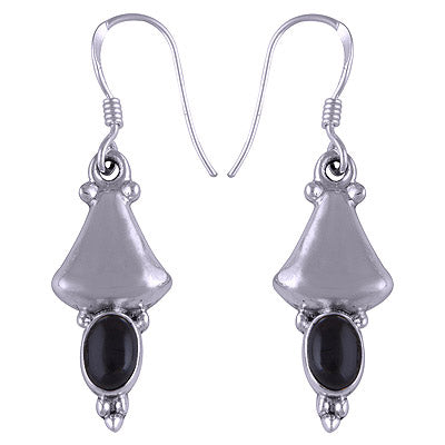 925 Sterling Silver Black Onyx Earrings - R1501127-27