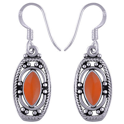 925 Sterling Silver Carnelian Earrings - R1501170-76