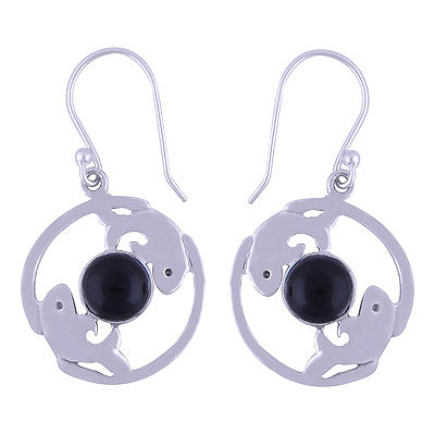 925 Sterling Silver Black Onyx Earrings - R1501193-17