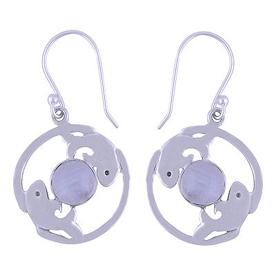 925 Sterling Silver Rainbow Moonstone Earrings - R1501193-7
