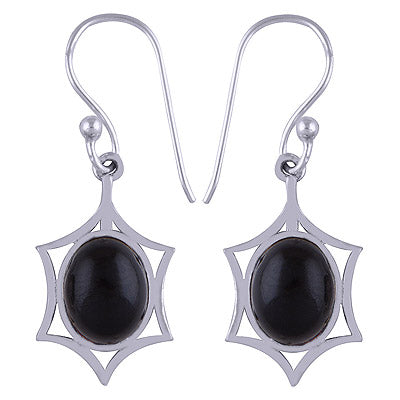925 Sterling Silver Black Onyx Earrings - R1501237-25