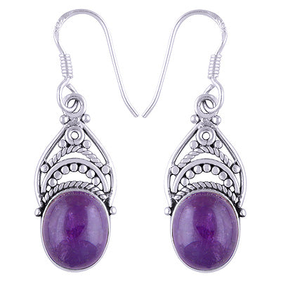 925 Sterling Silver Amethyst Earrings - R1501263-1