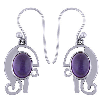 925 Sterling Silver Amethyst Earrings - R1501373-1