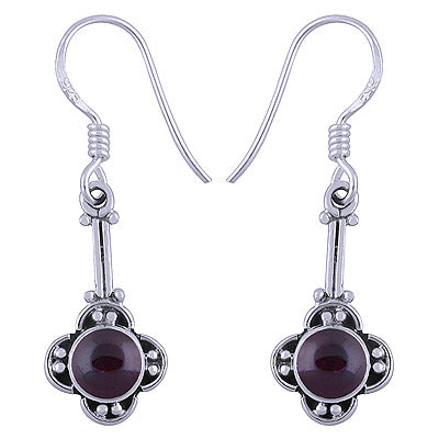 3.2gram Garnet Cabochon Stone Earrings - R1501380-73