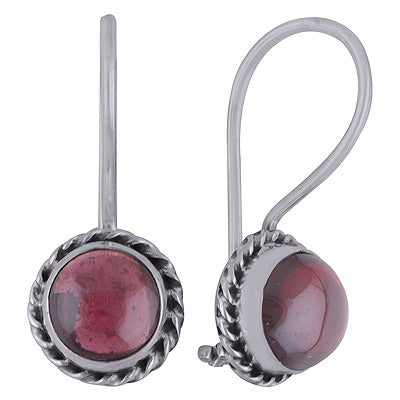 925 Sterling Silver Garnet Earrings - R1501393-74