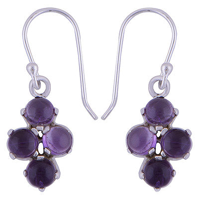 925 Sterling Silver Amethyst Earrings - R1501422-1