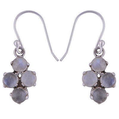 925 Sterling Silver Rainbow Moonstone Earrings - R1501422-8