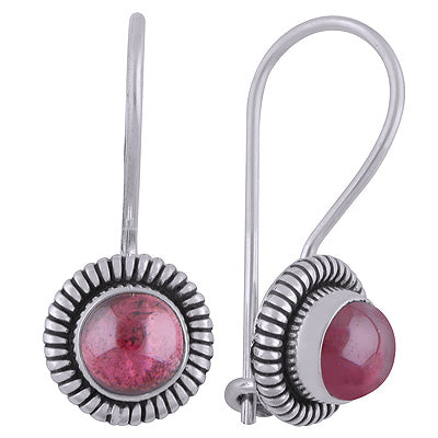 925 Sterling Silver Garnet Earrings - R1501437-102