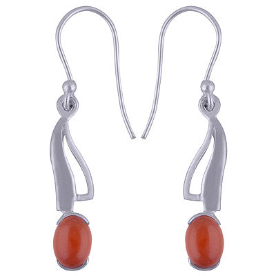 925 Sterling Silver Carnelian Earrings - R1501462-16