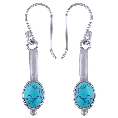 925 Sterling Silver Turquoise Earrings - R1501471-5