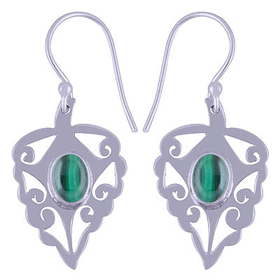 925 Sterling Silver Malachite Earrings - R1501502-46