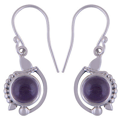 925 Sterling Silver Amethyst Earrings - R1501540-1