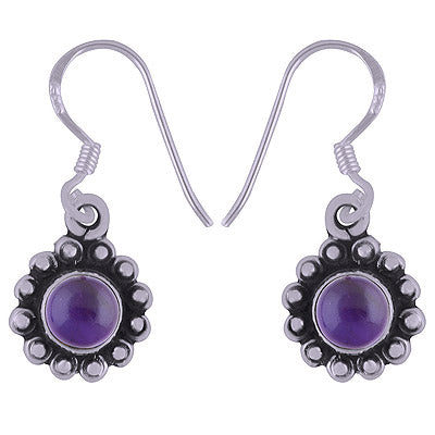 925 Sterling Silver Amethyst Earrings - R1501621-1