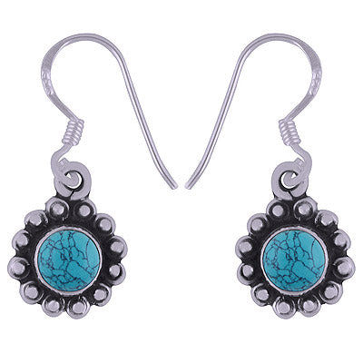 925 Sterling Silver Turquoise Earrings - R1501621-13