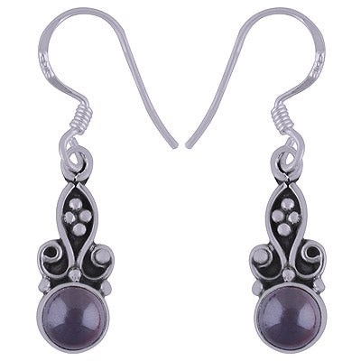 925 Sterling Silver Garnet Earrings - R1501623-7