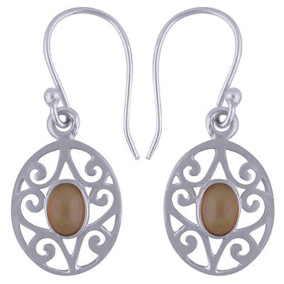 925 Sterling Silver Opal Earrings - R1501633-14