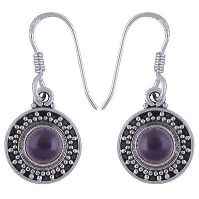 925 Sterling Silver Amethyst Earrings - R1501696-1