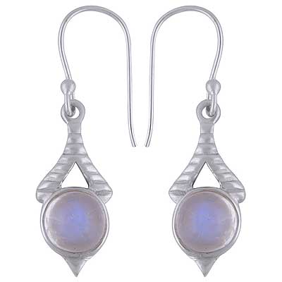 925 Sterling Silver Rainbow Moonstone Earrings - R1501722-1
