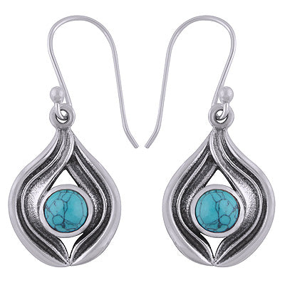 925 Sterling Silver Turquoise Earrings - R1501744-3