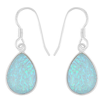 Beautiful Handmade Bezel Opal Pear Shape 925 Sterling Solid Silver Dangle Earrings - R1501754-5